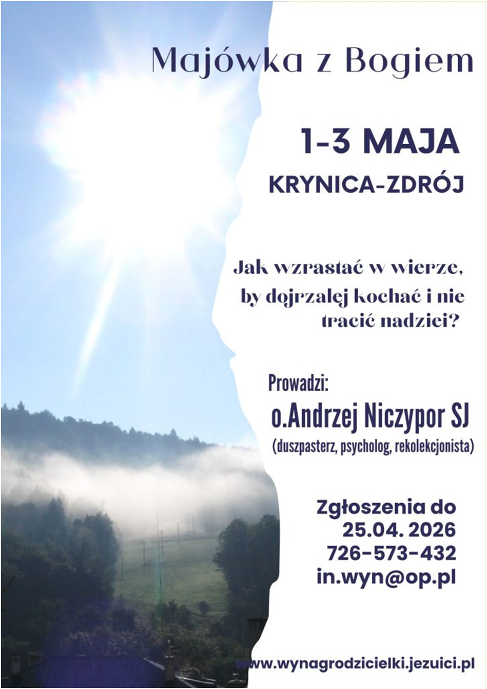 MAJÓWKA Z BOGIEM – 1-3 MAJA 2026